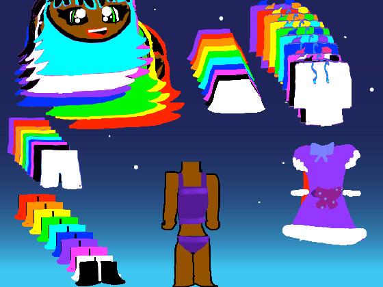 Rainbow dressup 1