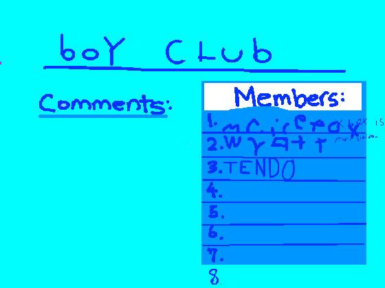 boy club (NO GIRLS) 1 1