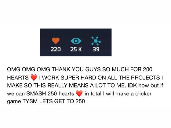 OMG TYSM! FOR 250 ❤️