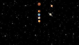 solar system(6 planet))