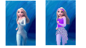 Elsa BEFORE and AFTER