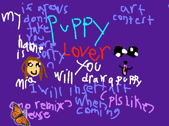 puppy lover art contest