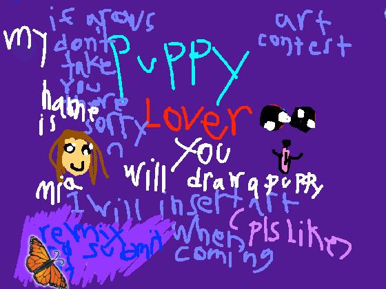 puppy lover art contest