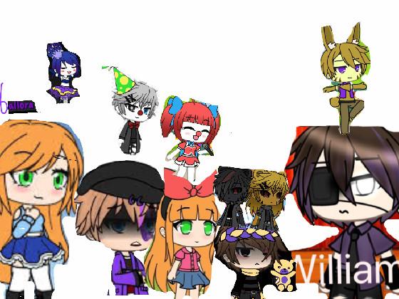 I made the afton family and fnaf charaters in gacha life 1