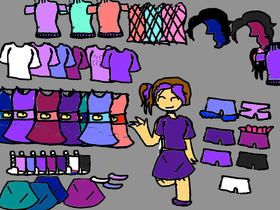 realistic dress up -purple-