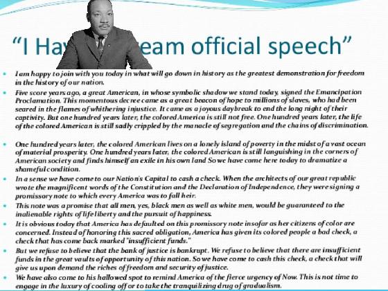 I Have a Dream Speech 1