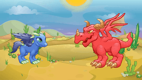 the dragon and baby dragon