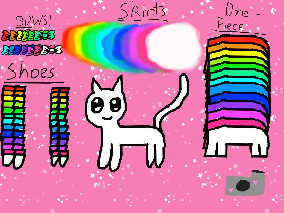 rainbow cat dress up 