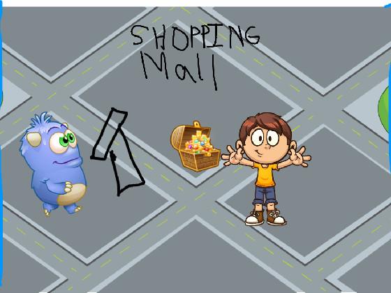 boy goes shoping