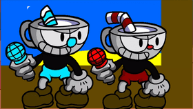 cuphead and mugman  in fnf