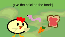 give chicken food