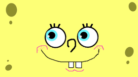 googly eyed spongebob