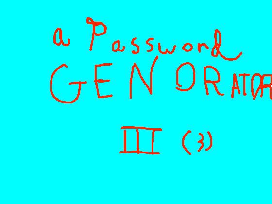 Password genorater 3