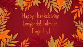 Happy ThanksGiving!