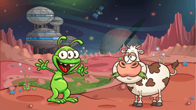 Alien and Cow Joke