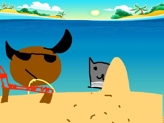cb and cat go to the beach!