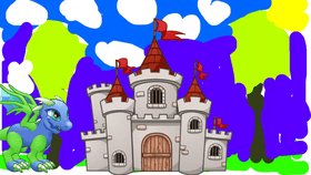 dragon and castle