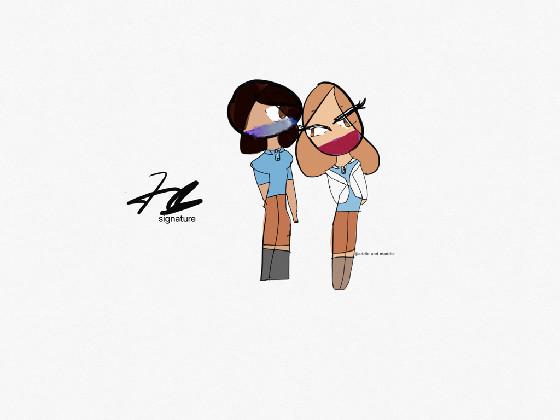 Thanks for the fan art of me and cassie!