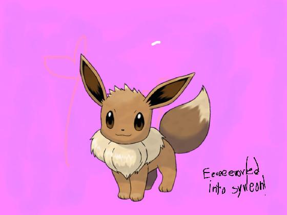 Eevee evolving!