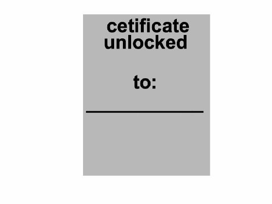 certificate