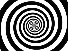 black and white spiral