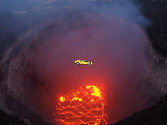 ride lambo in volcano 