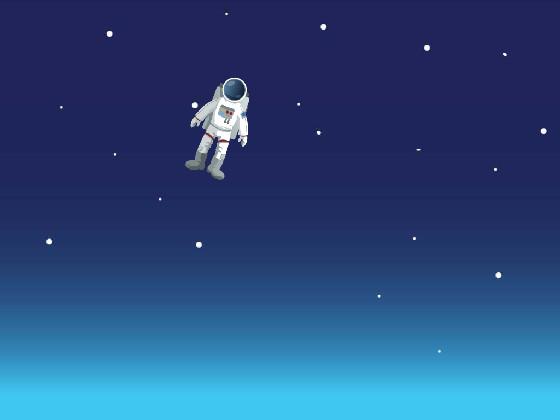 floating in space