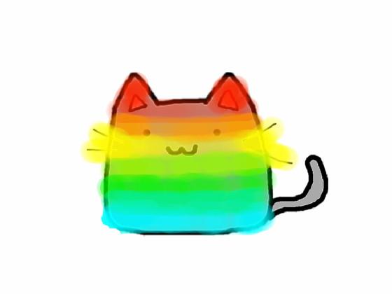 Drawing a rainbow cat