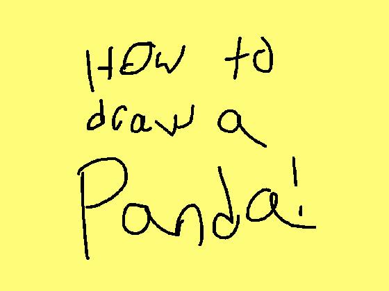 How to draw a panda