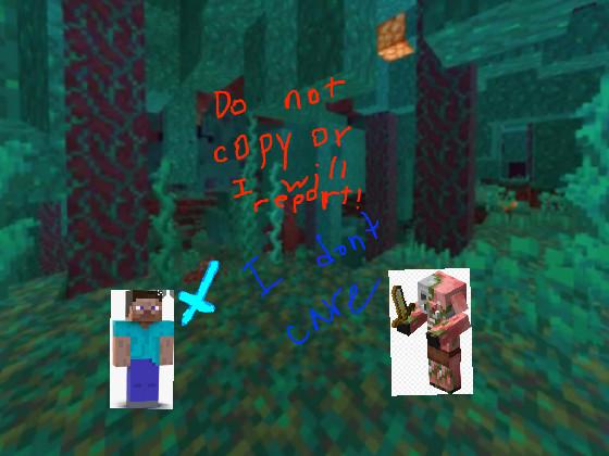 Minecraft warped forest battle 1