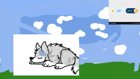 shh wolf sleeping