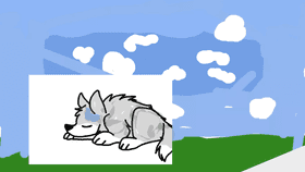 shh wolf sleeping