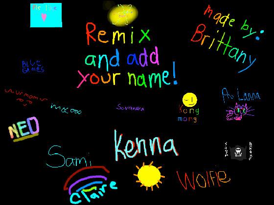 remix add your name