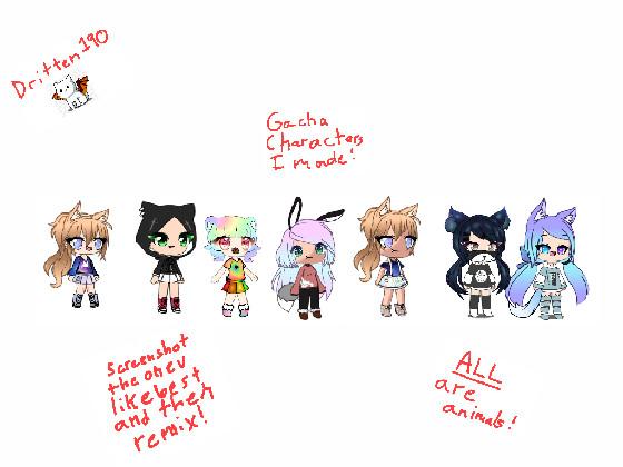 8 gacha girls i made! Dritten 190