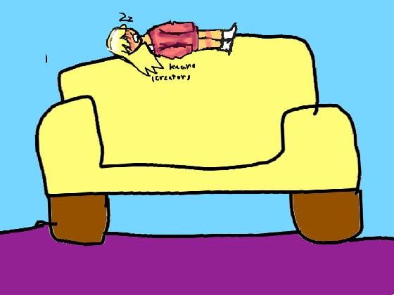 draw urself on a couch 