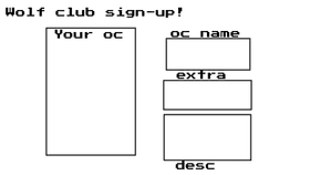 Sign up for the wolf club!