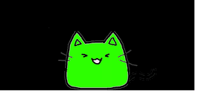 how to draw a green cat