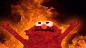 elmo is burning