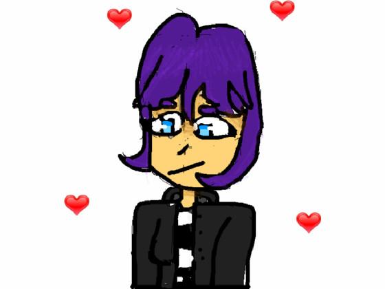 (i drew this) Purple haired baddie