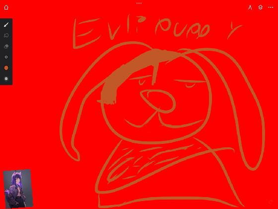 Evil puppy drawing