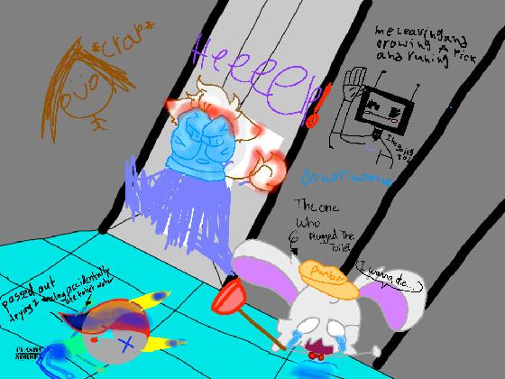 re;re:re Add Your OCs Trying to Fix an Overflowing Toilet 1