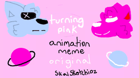 turning pink . meme