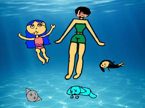 draw yourself swiming