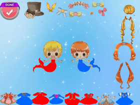 | Mermaid Dress Up |red vs   blue