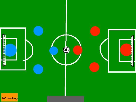 Soccer blue vs red