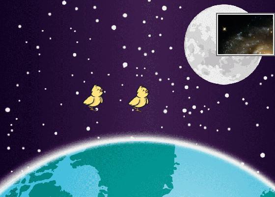 baby chick in space