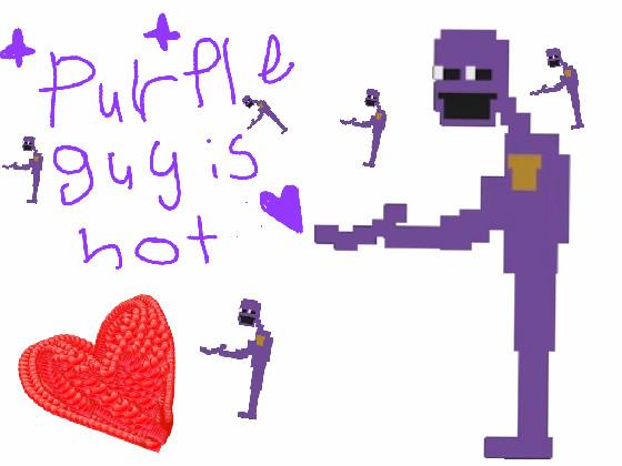 purple guy form fnaf is cute