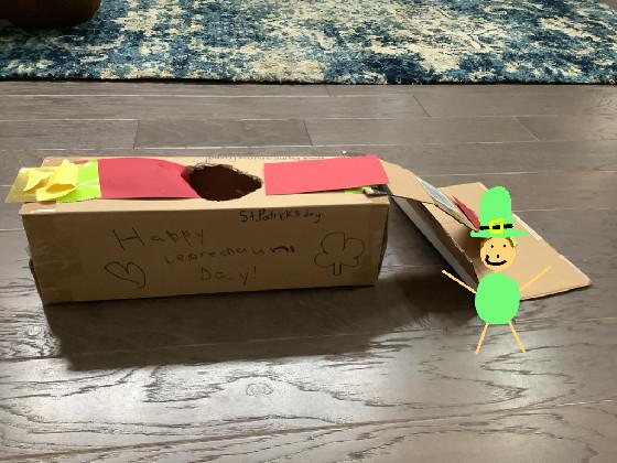 Our leprechaun trap!