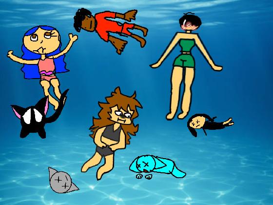 draw yourself swiming  1 1 1