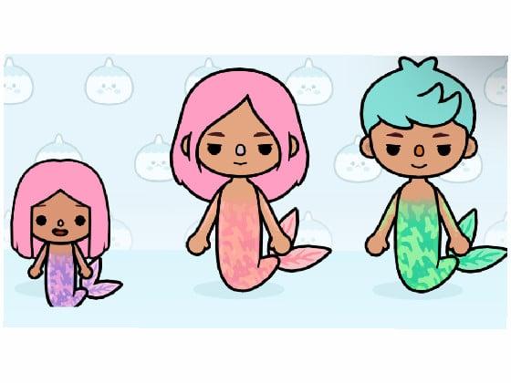 toca boca mermaid fam🐮